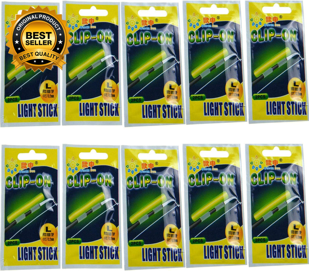 Clip-On Fishing Glow Sticks for Pole, Fishing Rod Tip Light Fishing Pole Light S