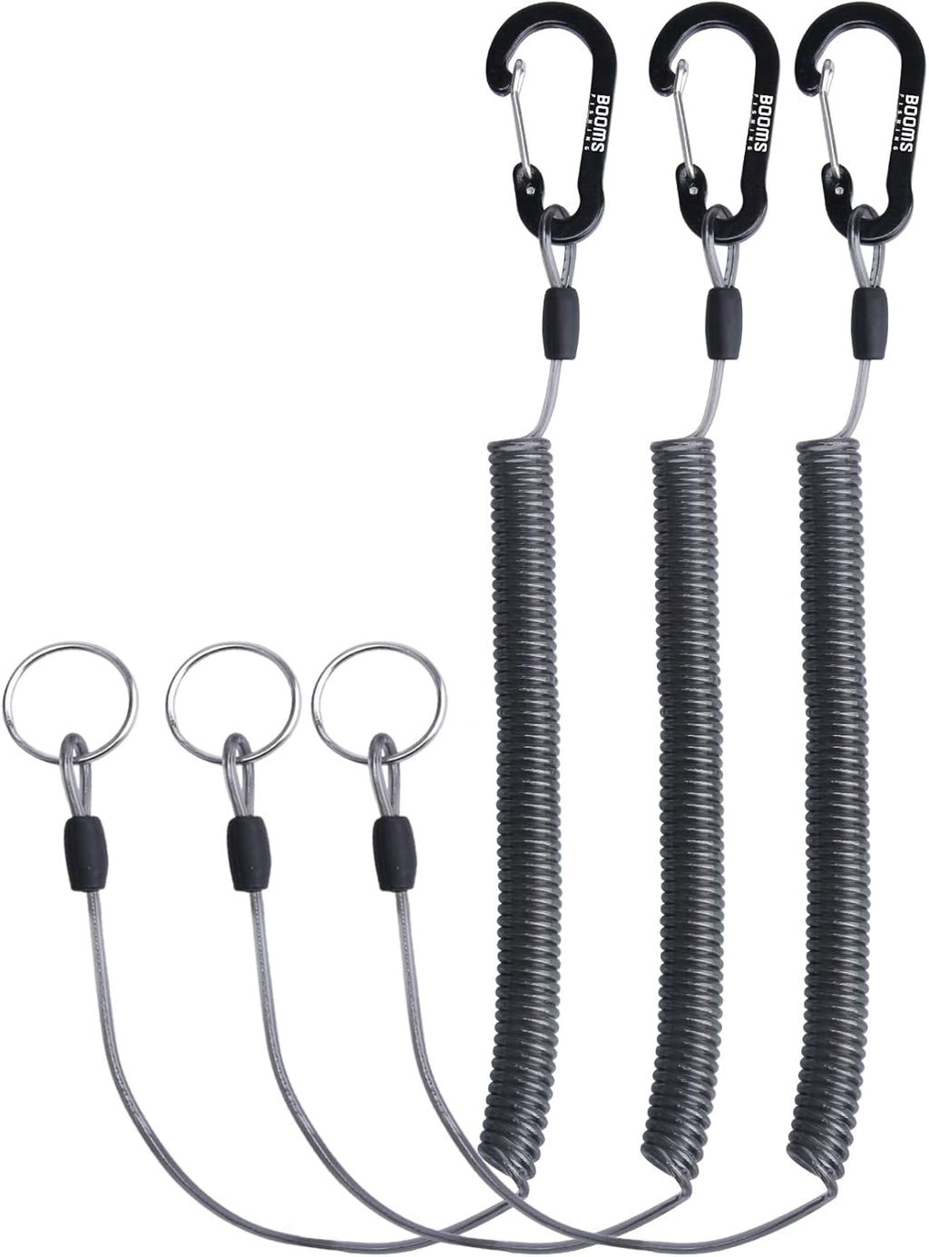 Booms Fishing T01 Coiled Lanyards for Fishing Rods and Fly Fishing Nets