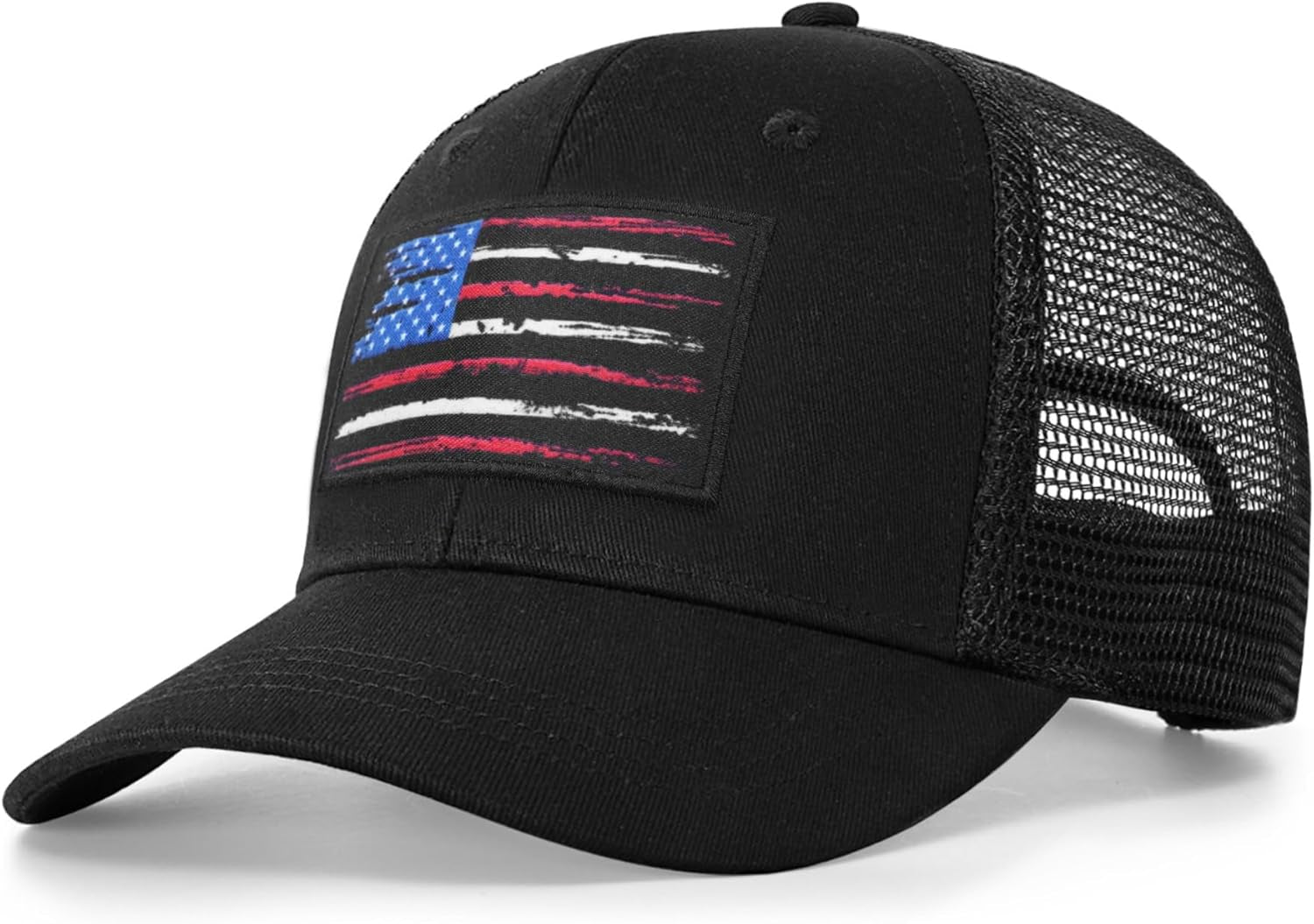 American Fish Flag Trucker Hats - Fishing Gifts for Men - Outdoor Snapback Fishing Hats Perfect for Camping and Daily Use