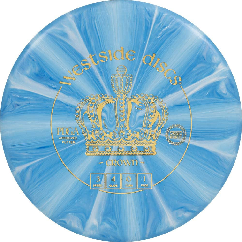 Westside Discs Origio Burst 3-Disc Golf Starter Set - Ideal All-In-One Disc Golf Set for Men - 1X Fairway Driver, 1X Midrange & 1X Putter Discs - Mini Marker Included - Colors Will Vary