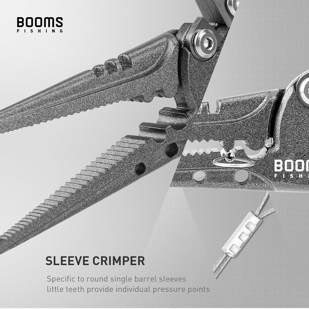 Booms Fishing F07 Pliers Hook Remover, Split Ring Pliers Stainless Steel, Saltwater Tools with Lanyard and Sheath, Gift for Men