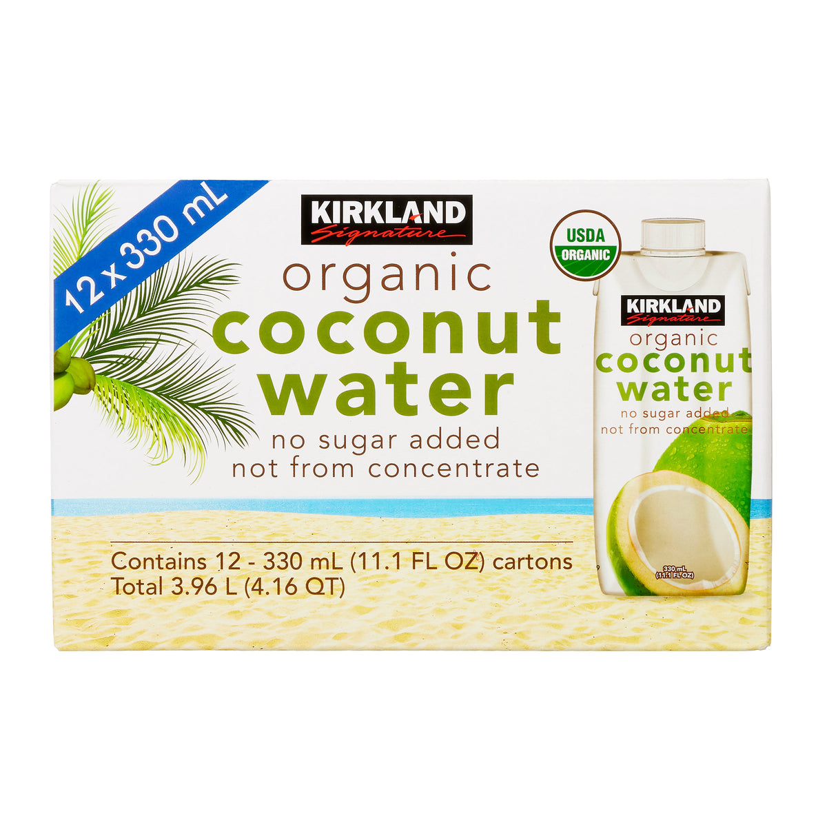 Kirkland Signature, Organic Coconut Water, 11.1 Fl Oz, 12-Count