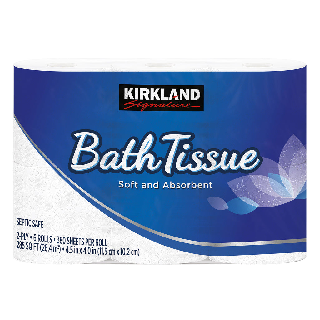 Kirkland Signature Bath Tissue, 2-Ply, 380 Sheets, 30 Rolls