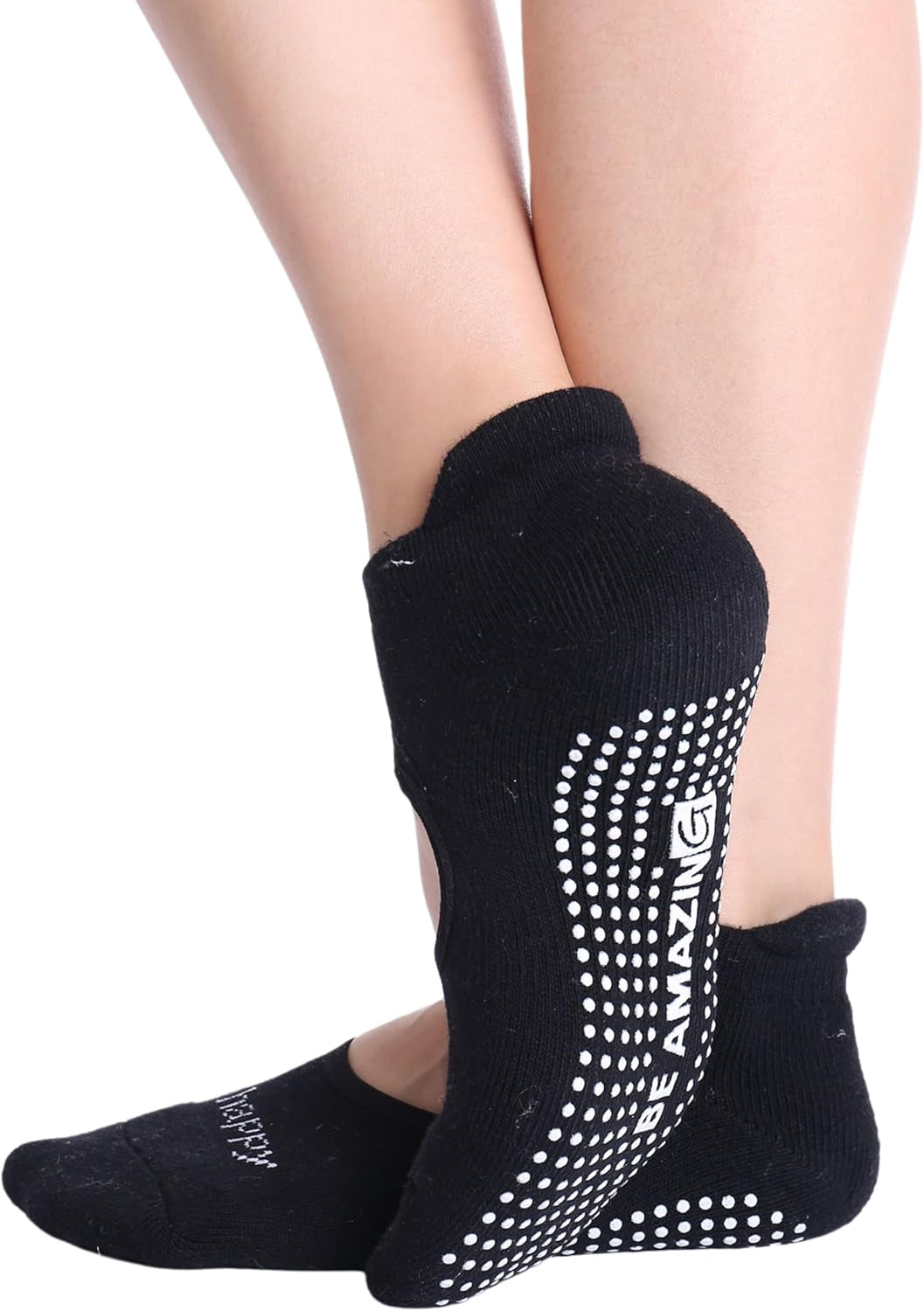 Non-Slip Socks Yoga Barre Pilates Hospital Maternity Sock W/Grips for Women Men