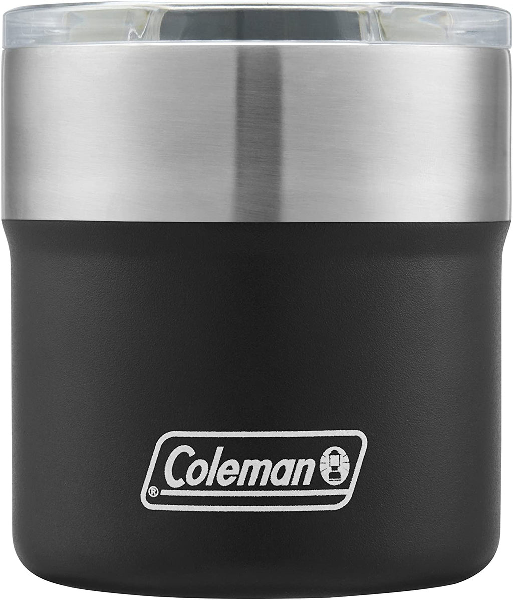Coleman 13Oz Vacuum-Insulated Stainless Steel Rocks Glass, Outdoor Cocktail Tumbler with Slidable Spout Cover, Keeps Ice Cold up to 9 Hours