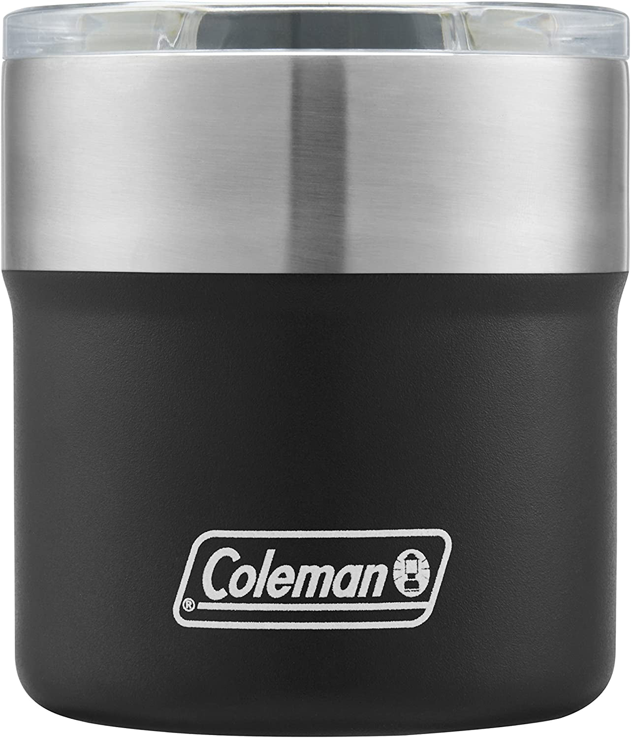 Coleman 13Oz Vacuum-Insulated Stainless Steel Rocks Glass, Outdoor Cocktail Tumbler with Slidable Spout Cover, Keeps Ice Cold up to 9 Hours