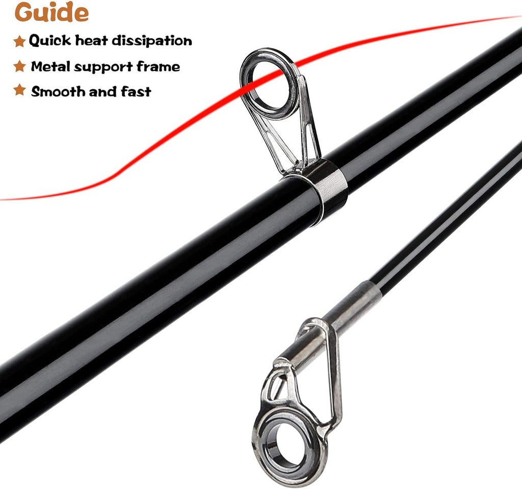 PLUSINNO Kids Fishing Pole, Portable Telescopic Fishing Rod and Reel Combo Kit - with Spinning Fishing Reel Tackle Box for Boys, Girls, Youth