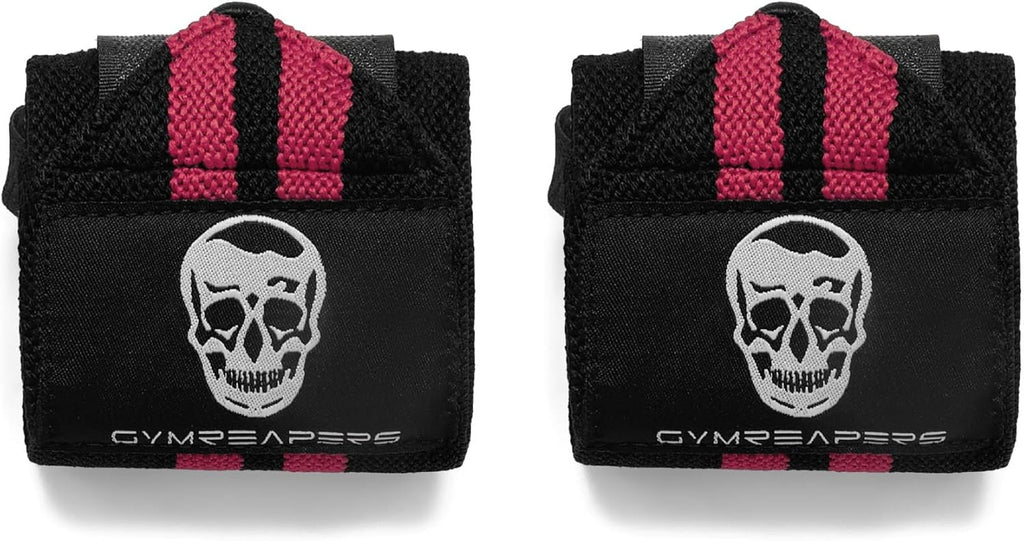 Gymreapers Weightlifting Wrist Wraps (IPF Approved) 18" Professional Quality Wrist Support with Heavy Duty Thumb Loop - Best Wrap for Powerlifting Competition, Strength Training, Bodybuilding