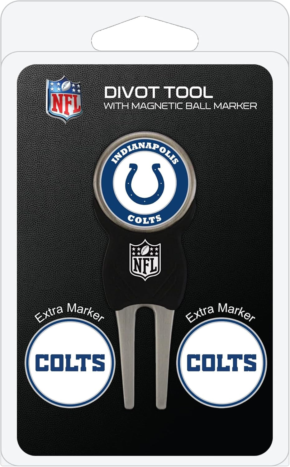Team Golf NFL Divot Tool with 3 Golf Ball Markers Pack, Markers Are Removable Magnetic Double-Sided Enamel
