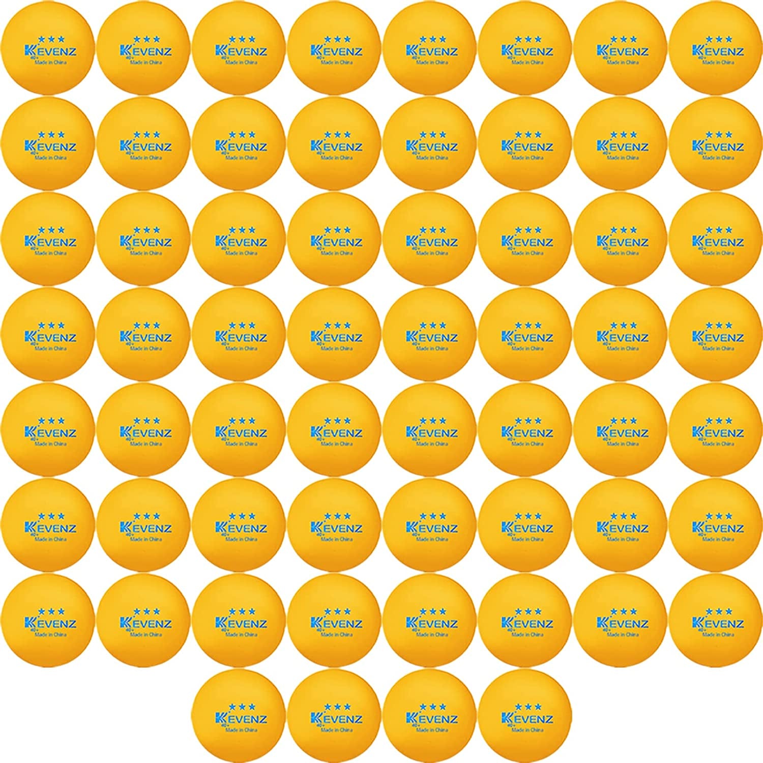 KEVENZ 3 Star Ping Pong Balls, 40+Mm Advanced Table Tennis Ball, Bulk Outdoor Ping Pong Balls (Orange, White)
