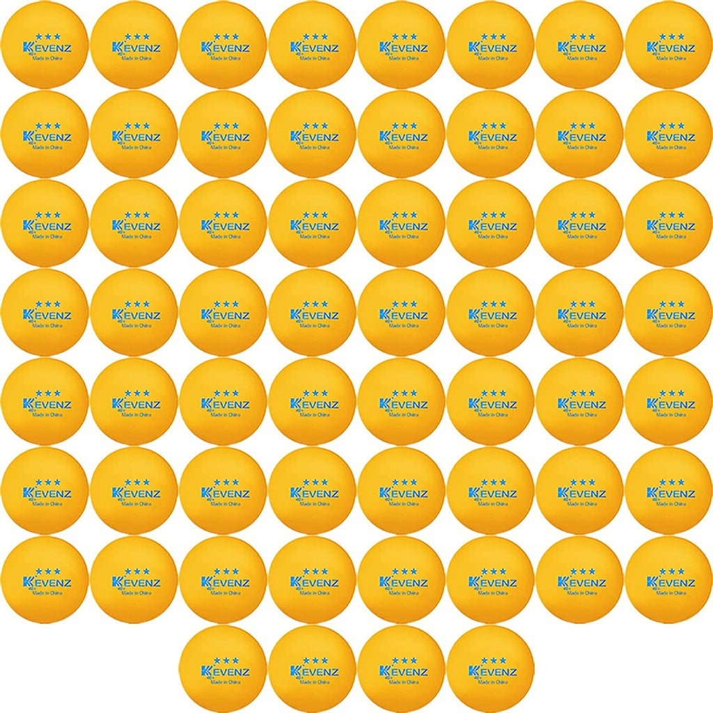 KEVENZ 3 Star Ping Pong Balls, 40+Mm Advanced Table Tennis Ball, Bulk Outdoor Ping Pong Balls (Orange, White)