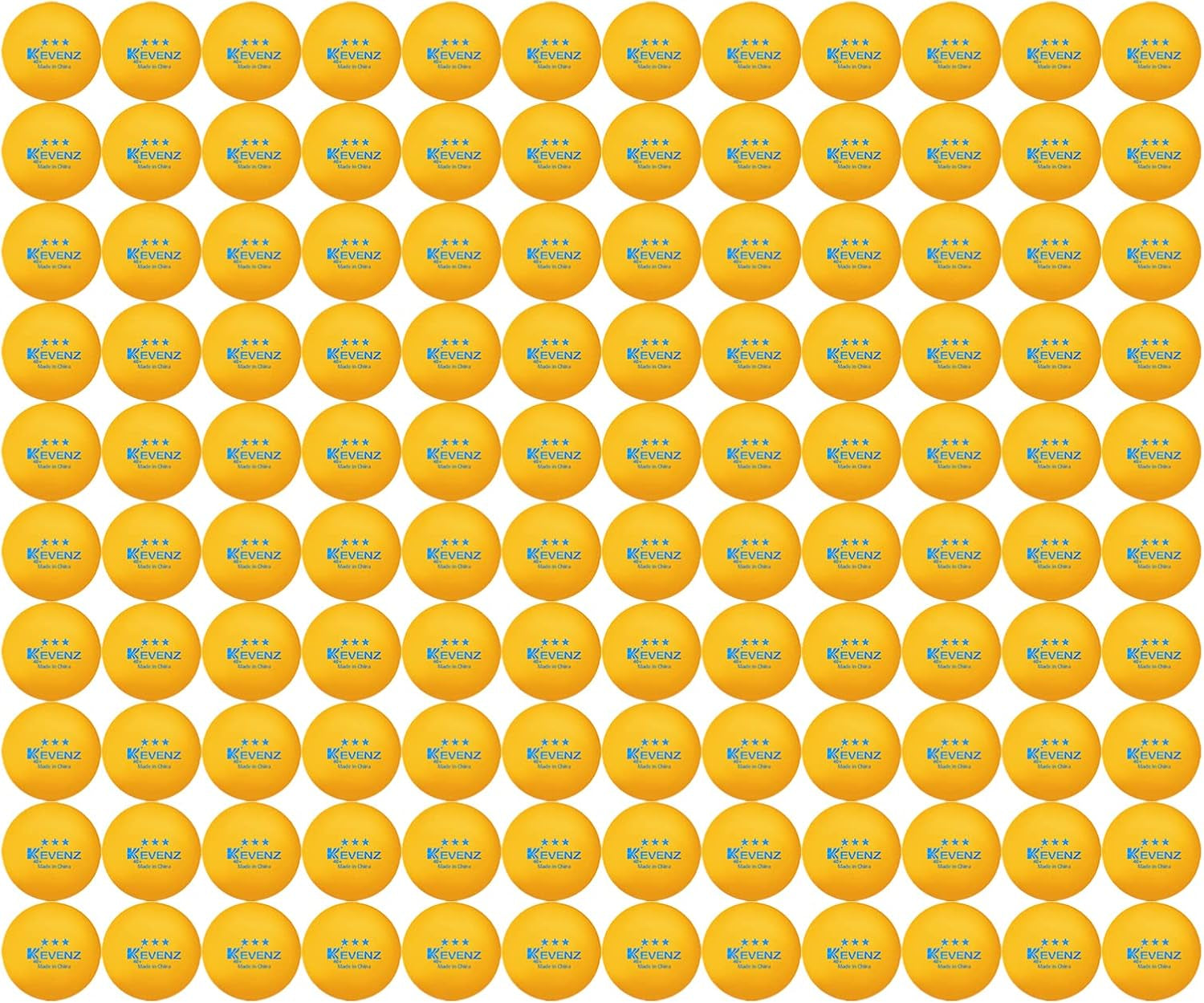 KEVENZ 3 Star Ping Pong Balls, 40+Mm Advanced Table Tennis Ball, Bulk Outdoor Ping Pong Balls (Orange, White)