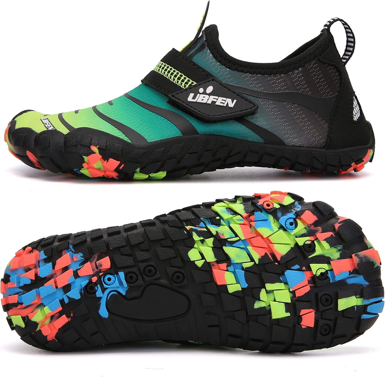 KUBUA Boys Girls Water Shoes Aqua Socks for Kids Quick-Dry Swim Walking Surf Diving Barefoot Pool Beach