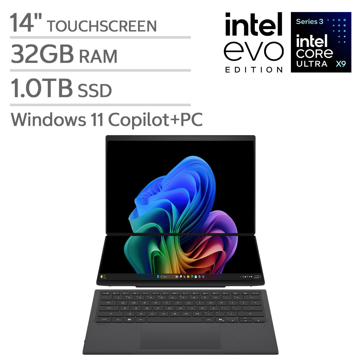 Unleash Your Creativity with the ASUS Zenbook DUO: Dual 14" OLED Touchscreen Displays, Intel Core Ultra X9, 1TB SSD, and Windows 11! 🖥️✨ #TechSavvy #ASUSZenbook
