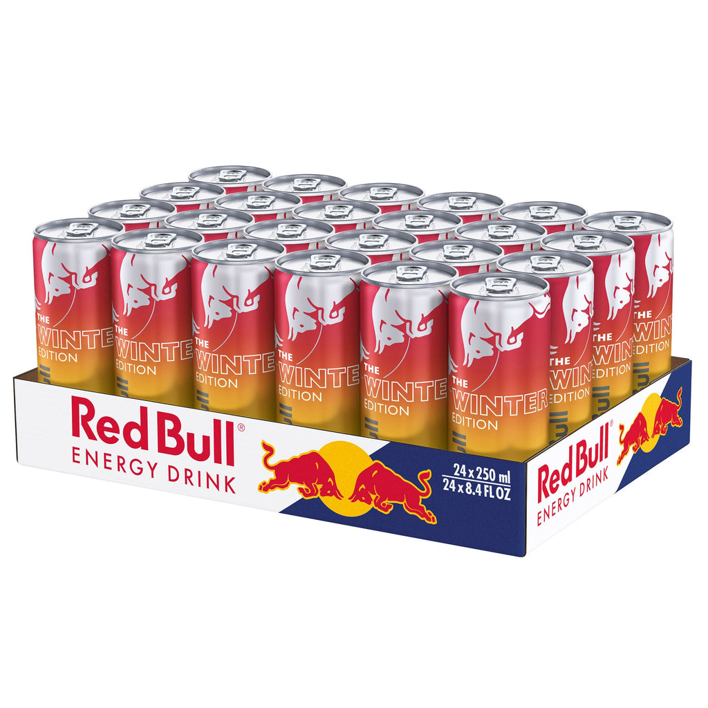 Get your energy boost with Red Bull's Fuji Apple & Ginger flavor! 🍏✨ 24-pack of 8.4 oz cans to keep you going! 🚀🥳 #RedBull #EnergyDrink
