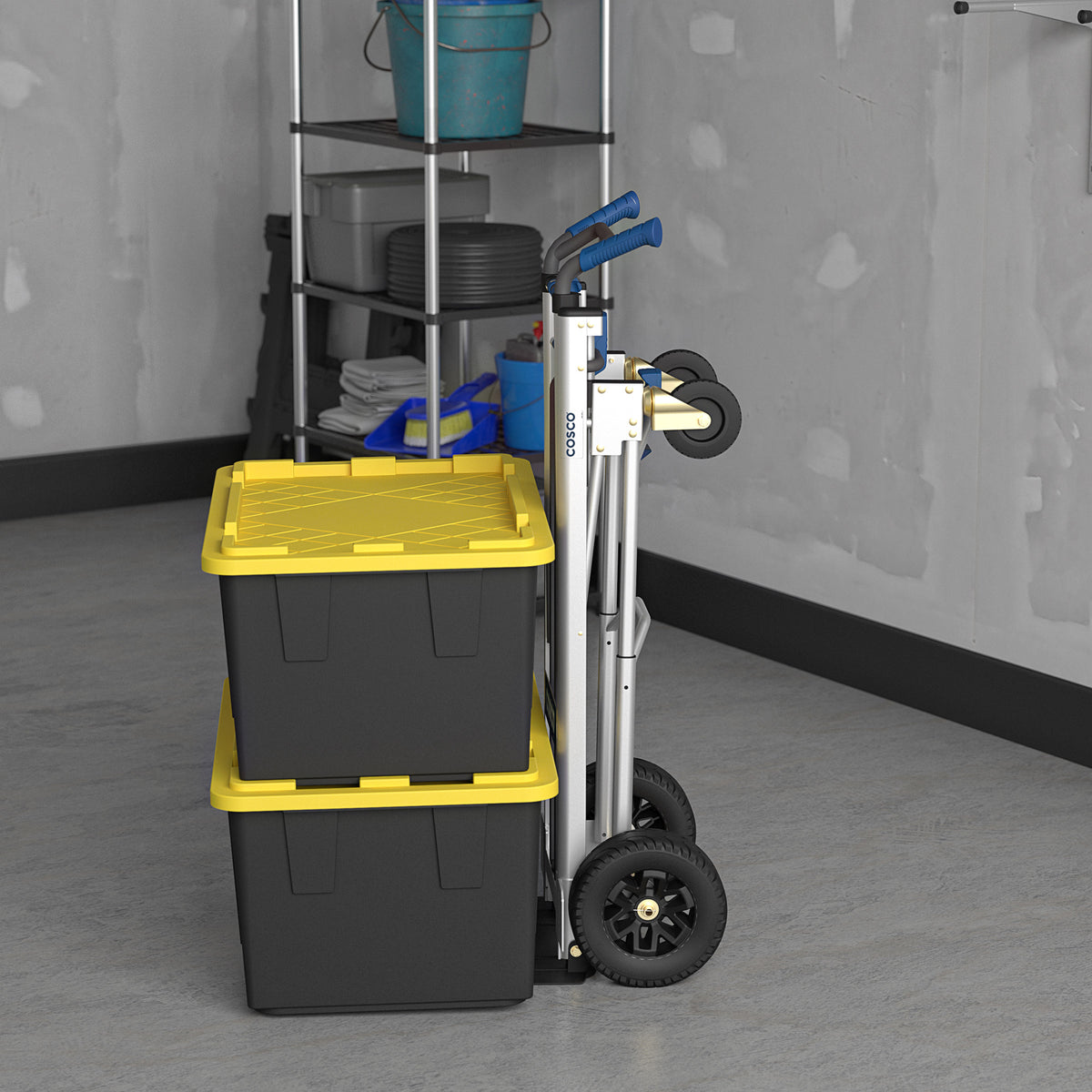 COSCO 5-In-1 Convertible Hand Truck with 3 Position Extendable Handle