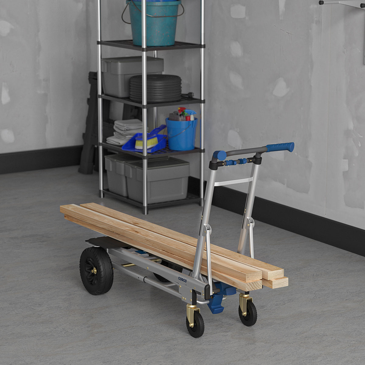 COSCO 5-In-1 Convertible Hand Truck with 3 Position Extendable Handle