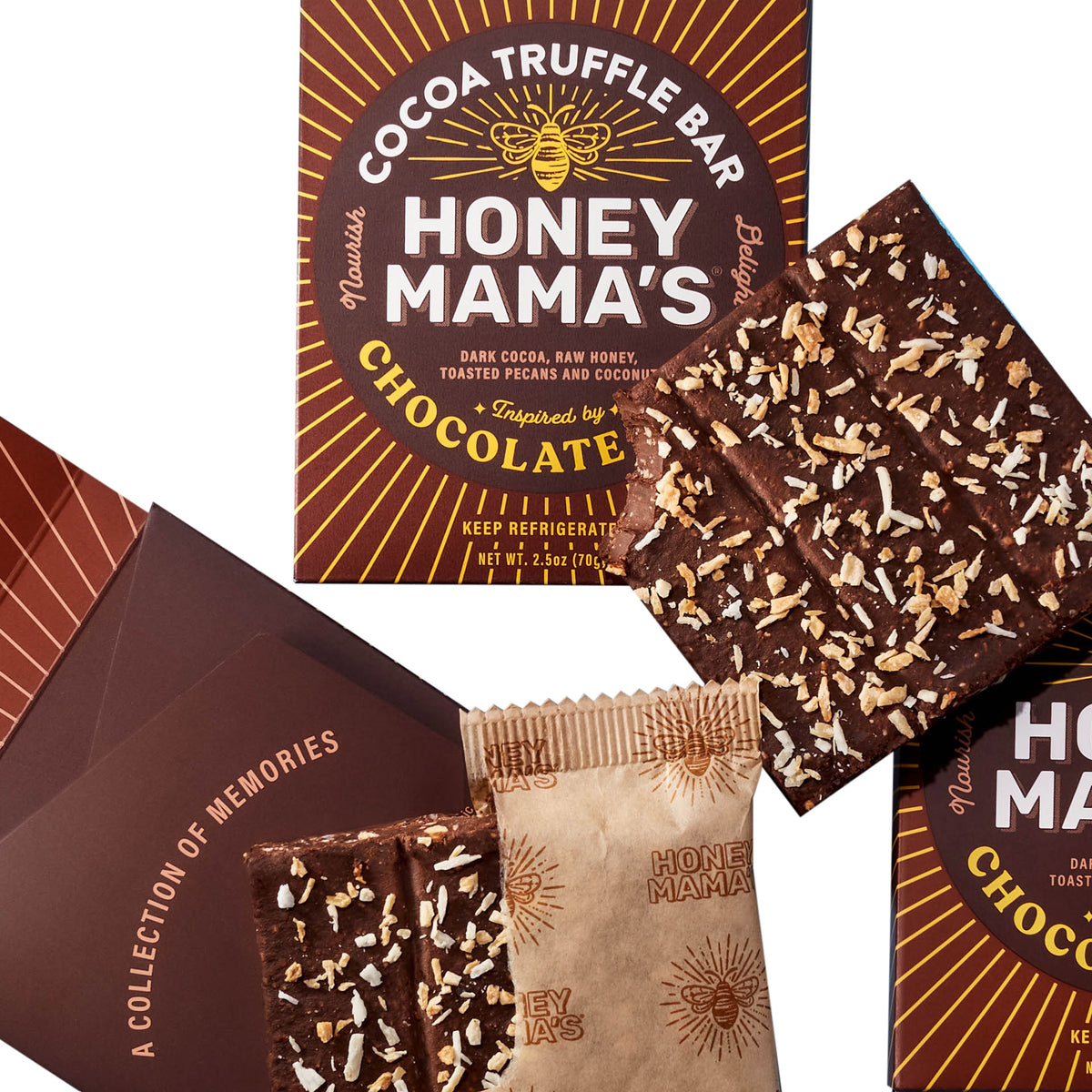 Honey Mama'S Cocoa Truffle Bars, 2.5 Oz, Chocolate Cake 12-Ct