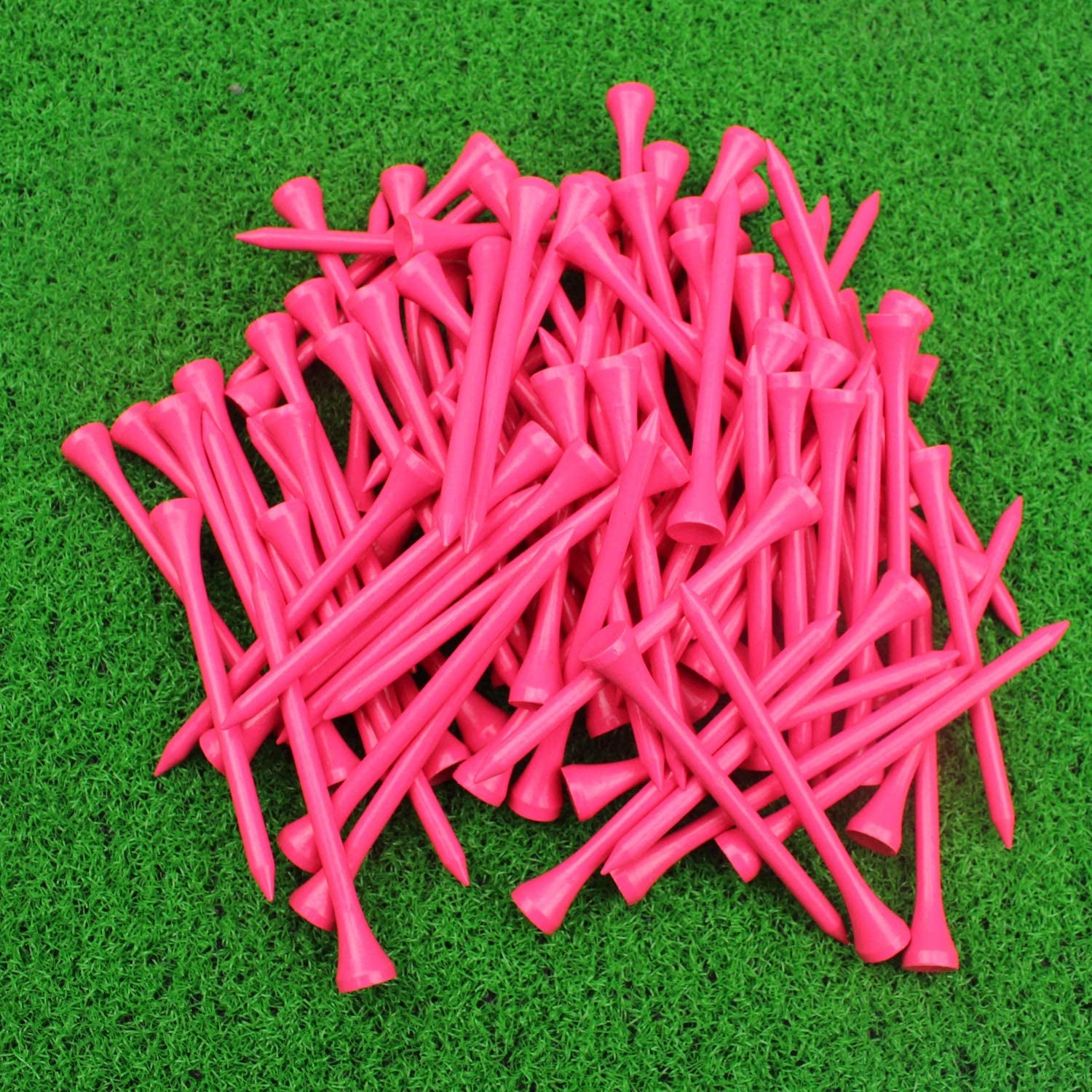 MYKUJA Bamboo Golf Tees Wood|Professional Multiple Colors Golf Tees 3-1/4,2-3/4,2-1/8 Inch Pack of 50/100|Golf Tee in Package