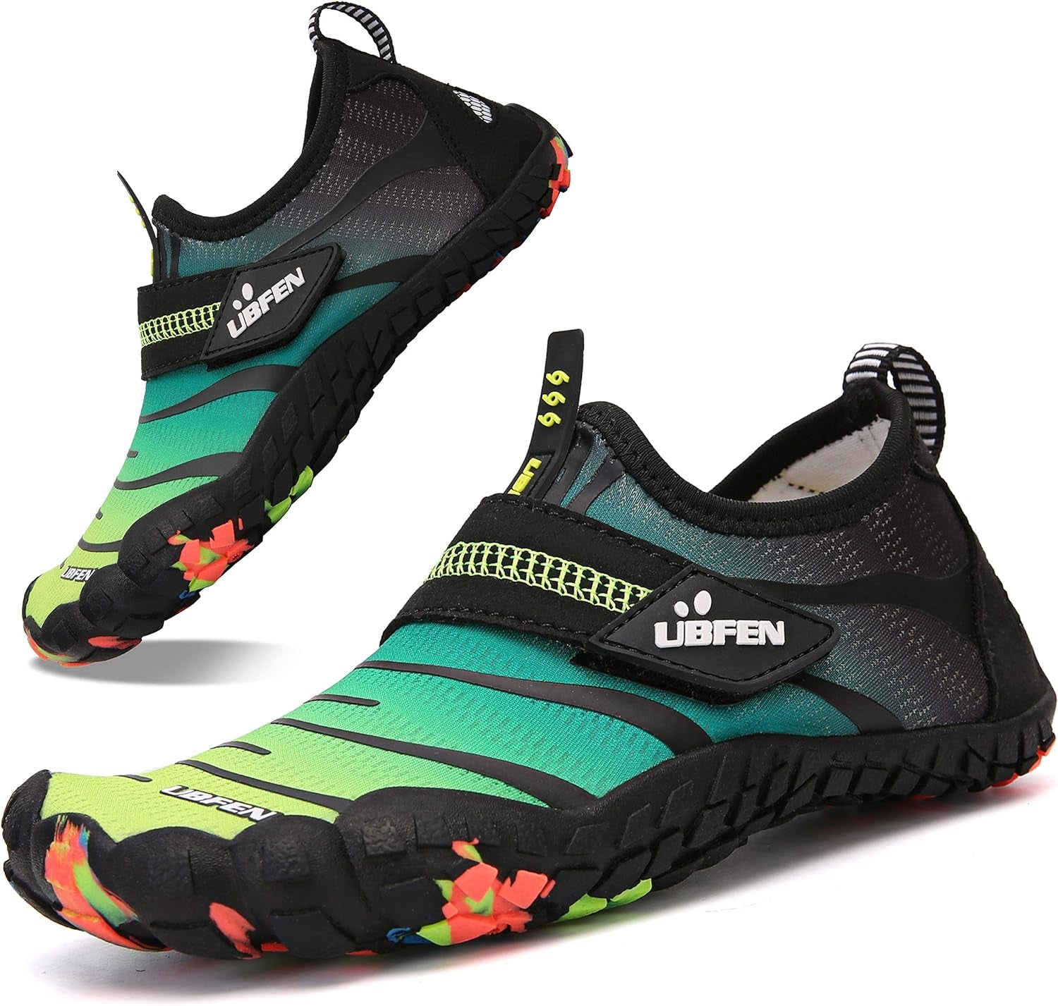 KUBUA Boys Girls Water Shoes Aqua Socks for Kids Quick-Dry Swim Walking Surf Diving Barefoot Pool Beach
