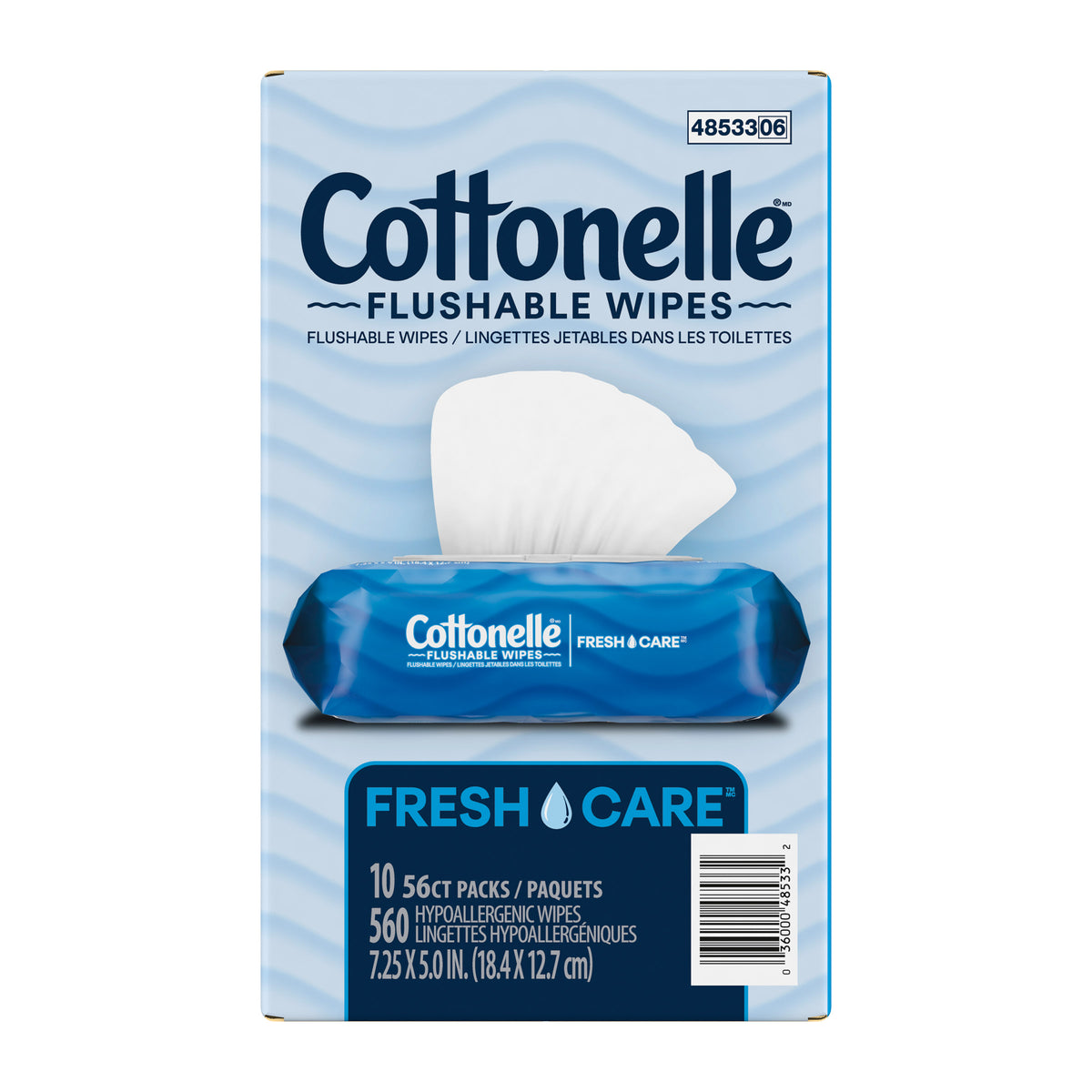 Cottonelle Fresh Care Flushable Wipes, 560 Wipes