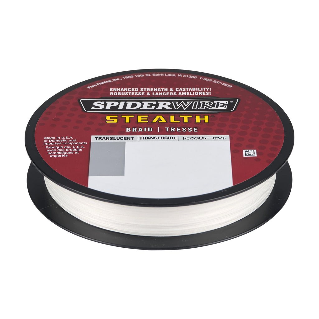 Stealth® Translucent Braid Fishing Line, Translucent, 8 Lb Test Strength, 125 Yd