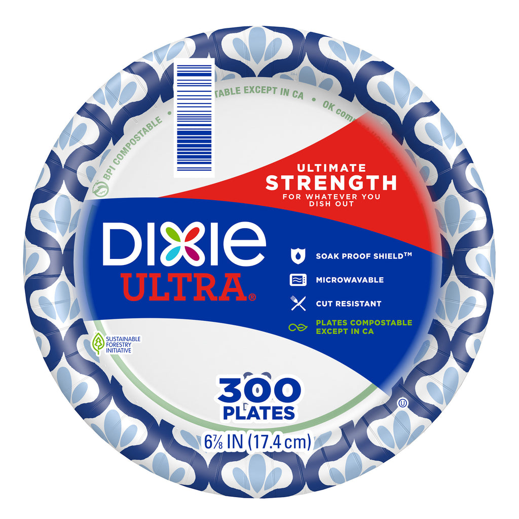 Dixie Ultra 6-7/8" Paper Plate, 300-Count