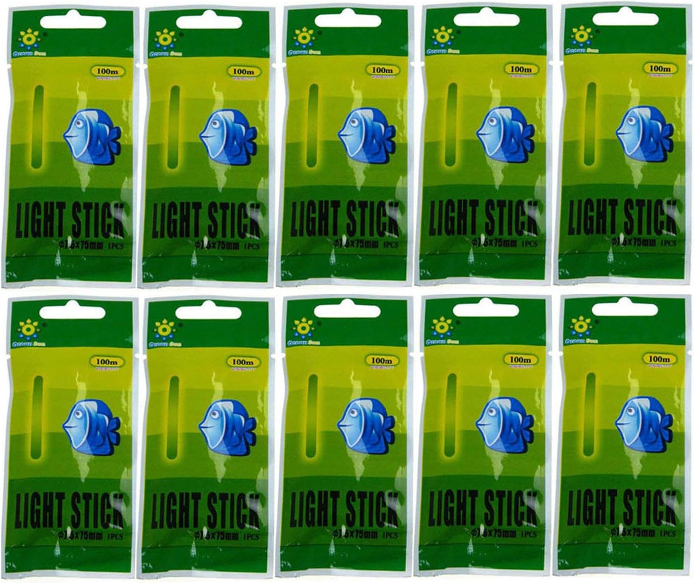 Qualyqualy Fishing Glow Sticks for Bobbers 1" 1.5" 2" 3" Fishing Bobber Lights, Fishing Rod Bell Alarm Lights, Bobber Glow Sticks Bulk Kit 10-250Pcs
