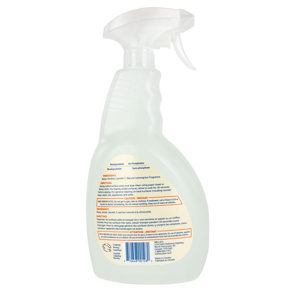 Nellie'S All-Purpose Cleaner, Lemongrass, 24 Fl Oz, 4-Count