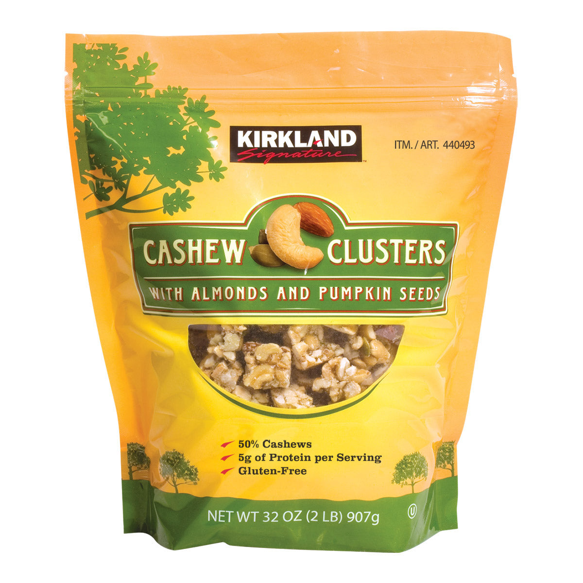 Kirkland Signature Cashew Clusters, 2 Lbs