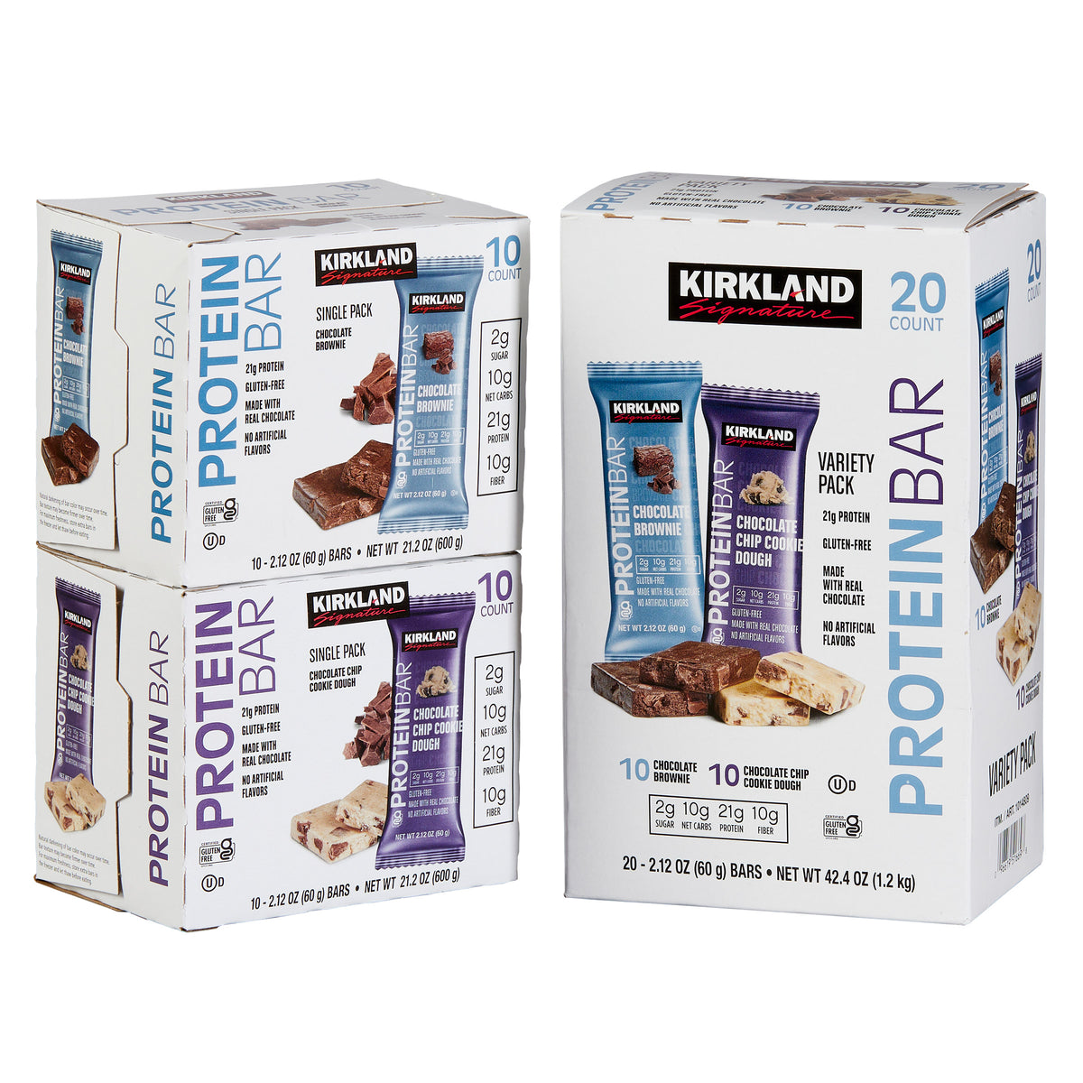 Kirkland Signature Protein Bar, Variety Pack, 2.12 Oz, 20-Count
