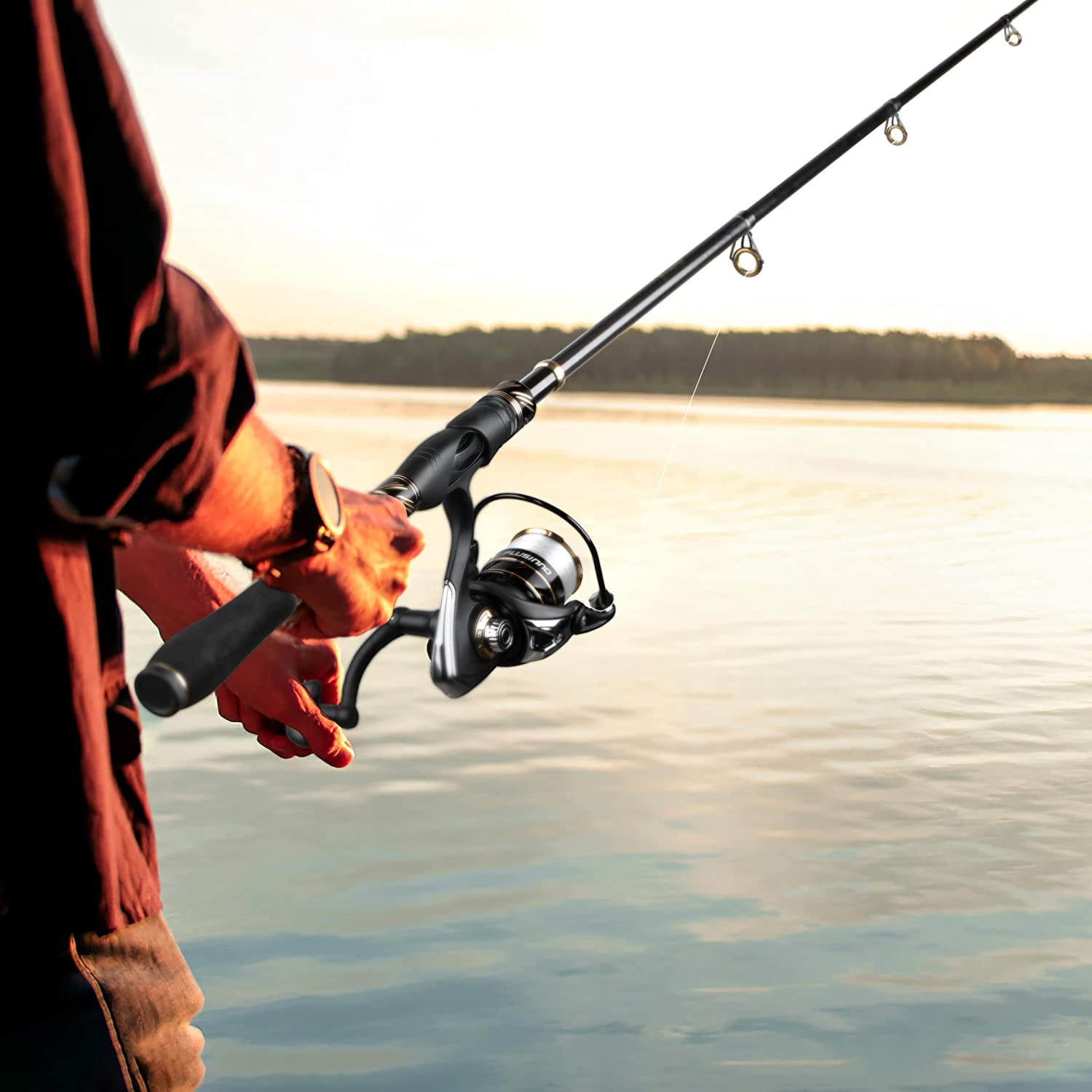PLUSINNO Fishing Rod and Reel Combos Carbon Fiber Telescopic Fishing Pole with Spinning Reels Sea Saltwater Freshwater Kit Fishing Rod Kit