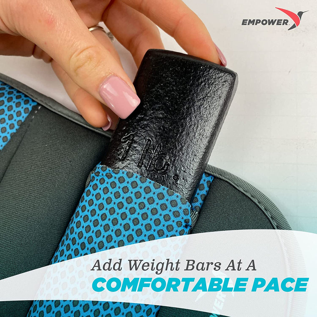 Empower Adjustable Ankle & Wrist Weights for Women for Walking, Jogging, Toning, Resistance Training, Physical Therapy (2 Adjustable Versions Available: 3-4-5 Lbs or 4-6-8 Lbs)