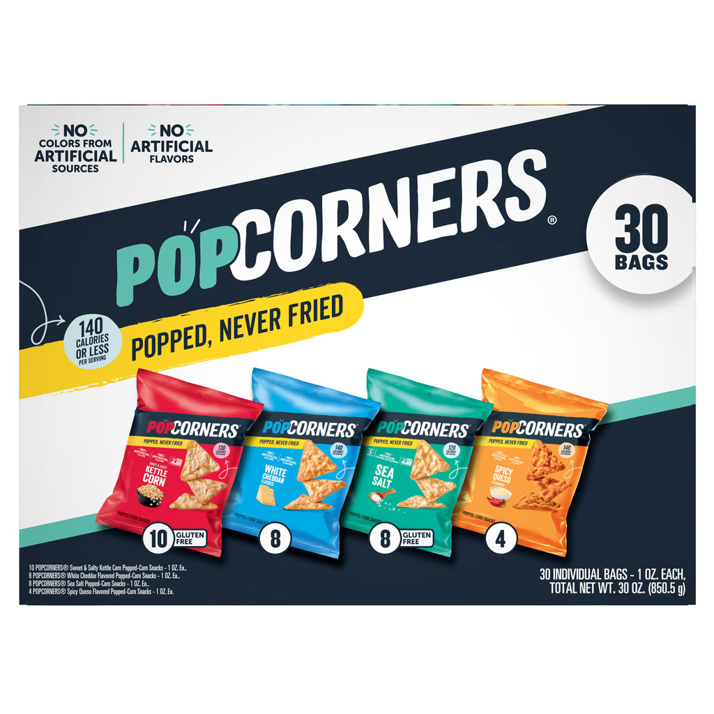 Popcorners Popped Corn Snacks Variety Pack, 1 Oz, 30-Count