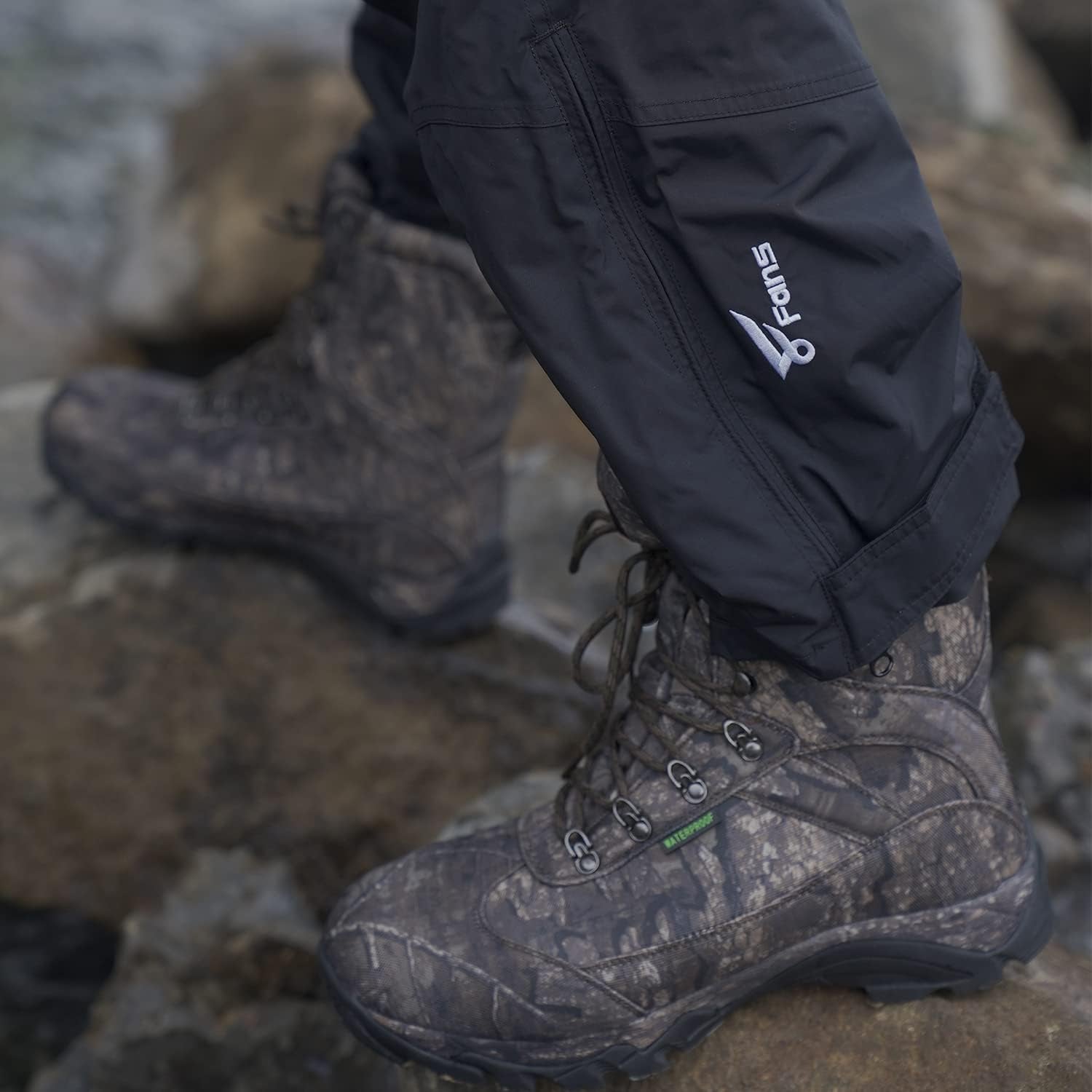 8 Fans Fishing Pants,Waterproof Rain Pants for Men&Women Quick Dry Hiking Pants for Outdoor Fishing Hikng Skiing Trawler