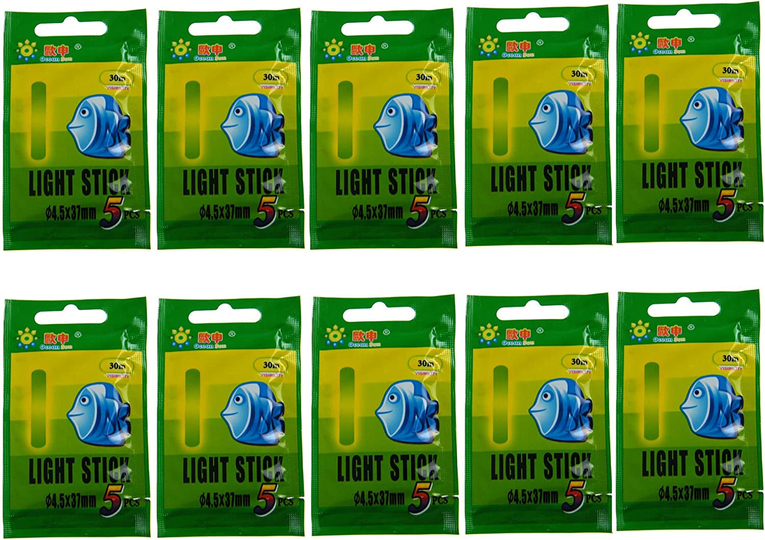 Qualyqualy Fishing Glow Sticks for Bobbers 1" 1.5" 2" 3" Fishing Bobber Lights, Fishing Rod Bell Alarm Lights, Bobber Glow Sticks Bulk Kit 10-250Pcs