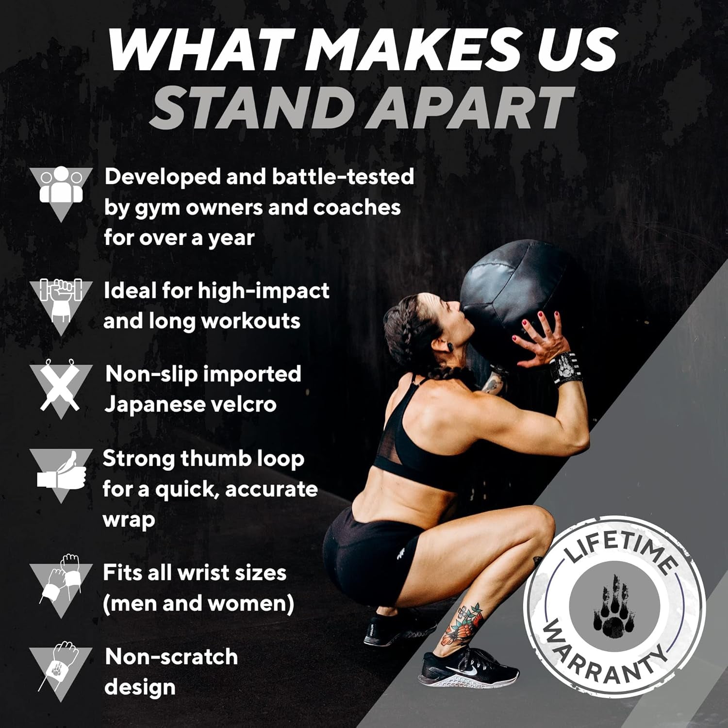 MANIMAL Wrist Wraps for Weightlifting - Professional Wrist Straps for Men and Women - Strength Training, Bodybuilding, Powerlifting, Cross Fit - Eliminate Wrist Pain with Durable Support (Since 2010)