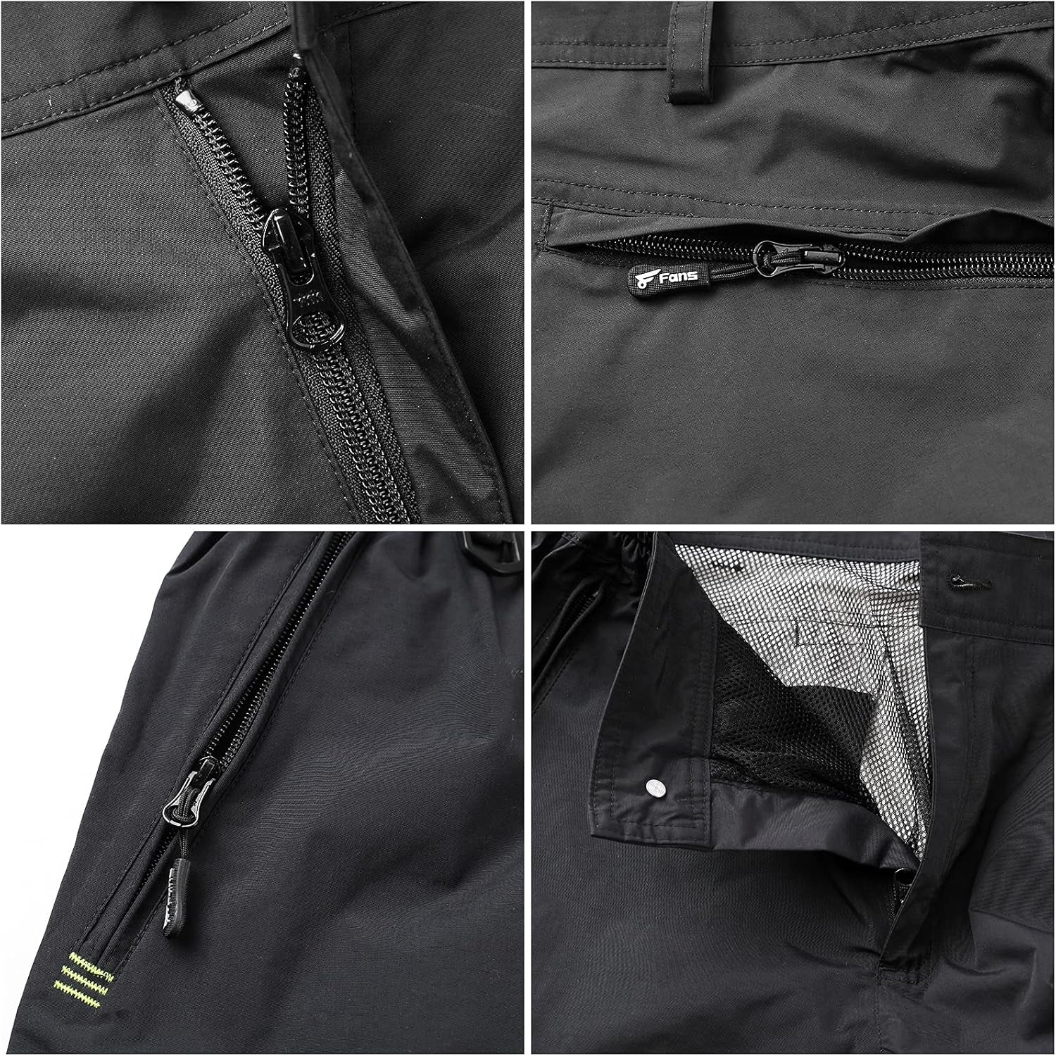 8 Fans Fishing Pants,Waterproof Rain Pants for Men&Women Quick Dry Hiking Pants for Outdoor Fishing Hikng Skiing Trawler