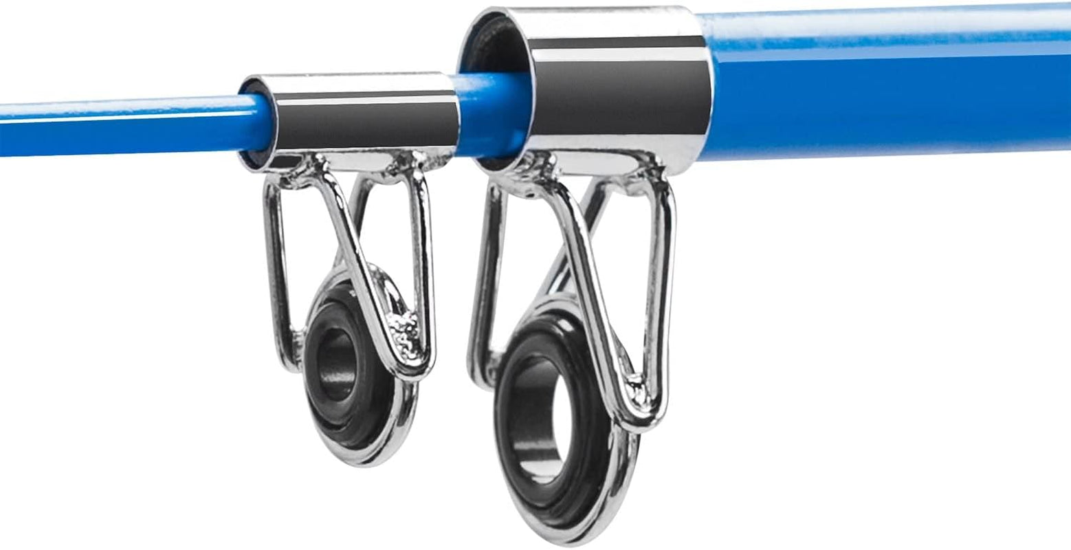PLUSINNO Kids Fishing Pole,Light and Portable Telescopic Fishing Rod and Reel Combos for Youth Ice Fishing (Blue Handle with Bag, 150CM 59IN)