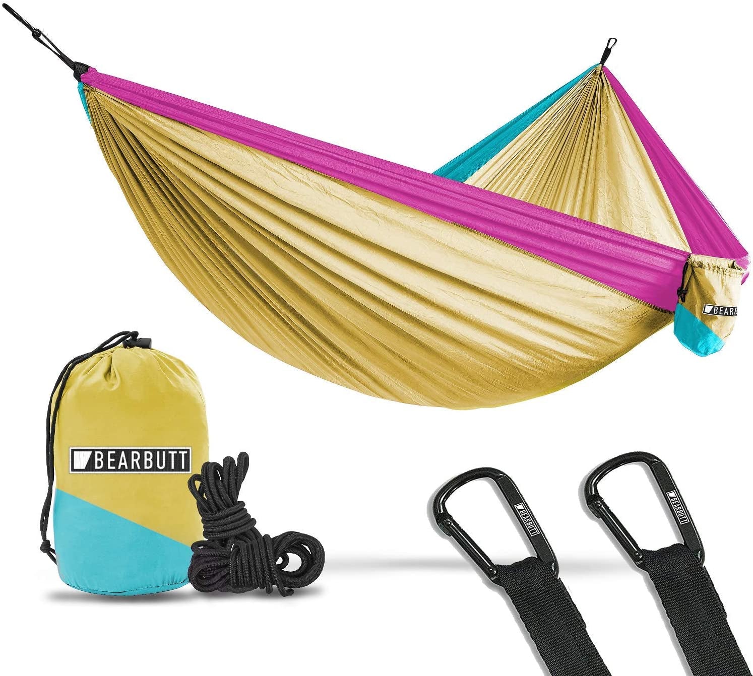 Bear Butt 2 Person Portable Hammock - Backpacking to Camping - Double Hammock for Travel & Outdoor