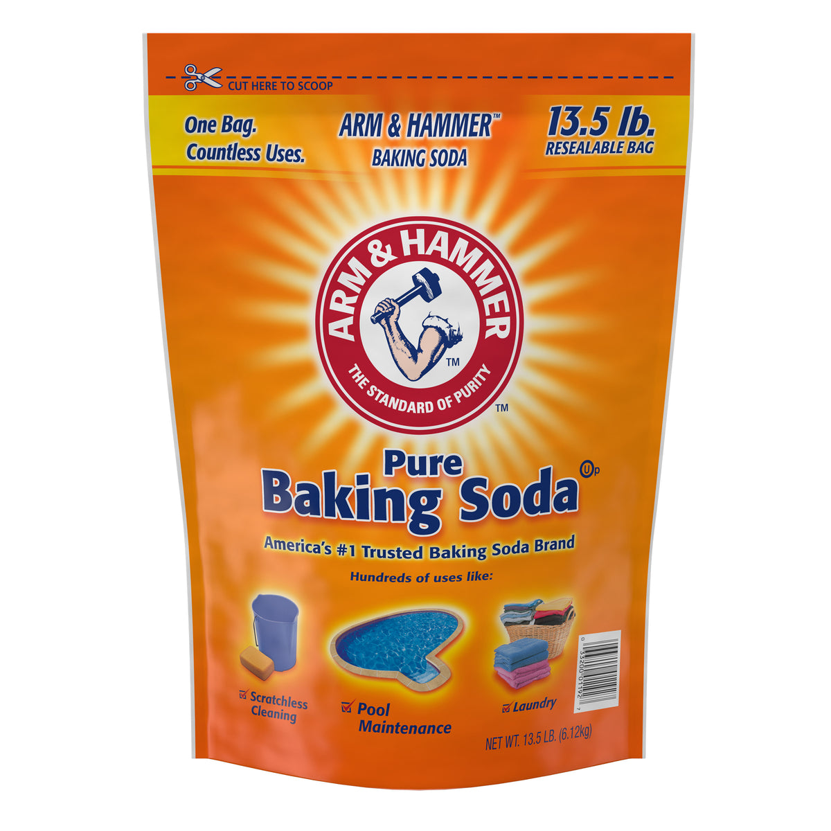 Arm & Hammer, Pure Baking Soda, 13.5 Lbs