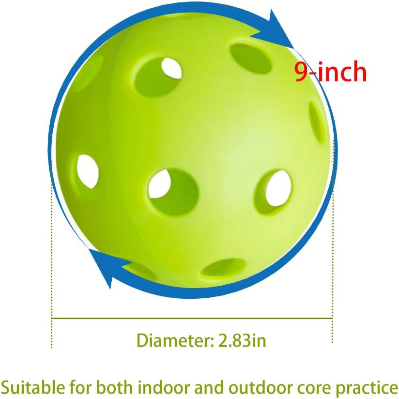 Anteer 12 Pack Plastic Baseball Practice Baseballs for Hitting, Indoor Outdoor Lightweight Balls Baseball Batting Training