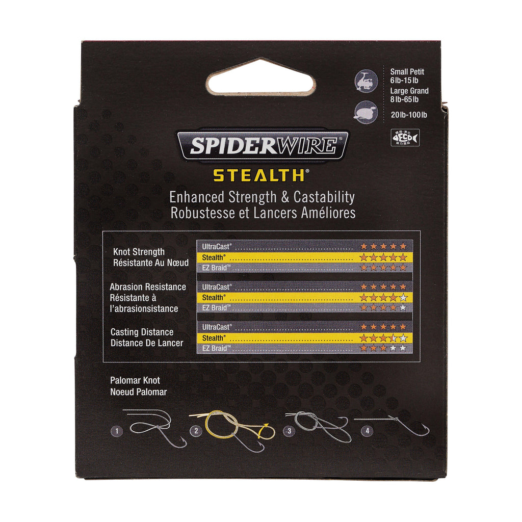 Stealth® Translucent Braid Fishing Line, Translucent, 8 Lb Test Strength, 125 Yd