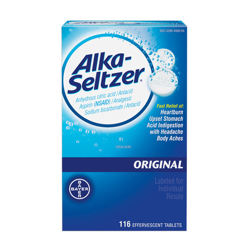 Alka-Seltzer Original, 2 Effervescent Tablets, 58 Pouches