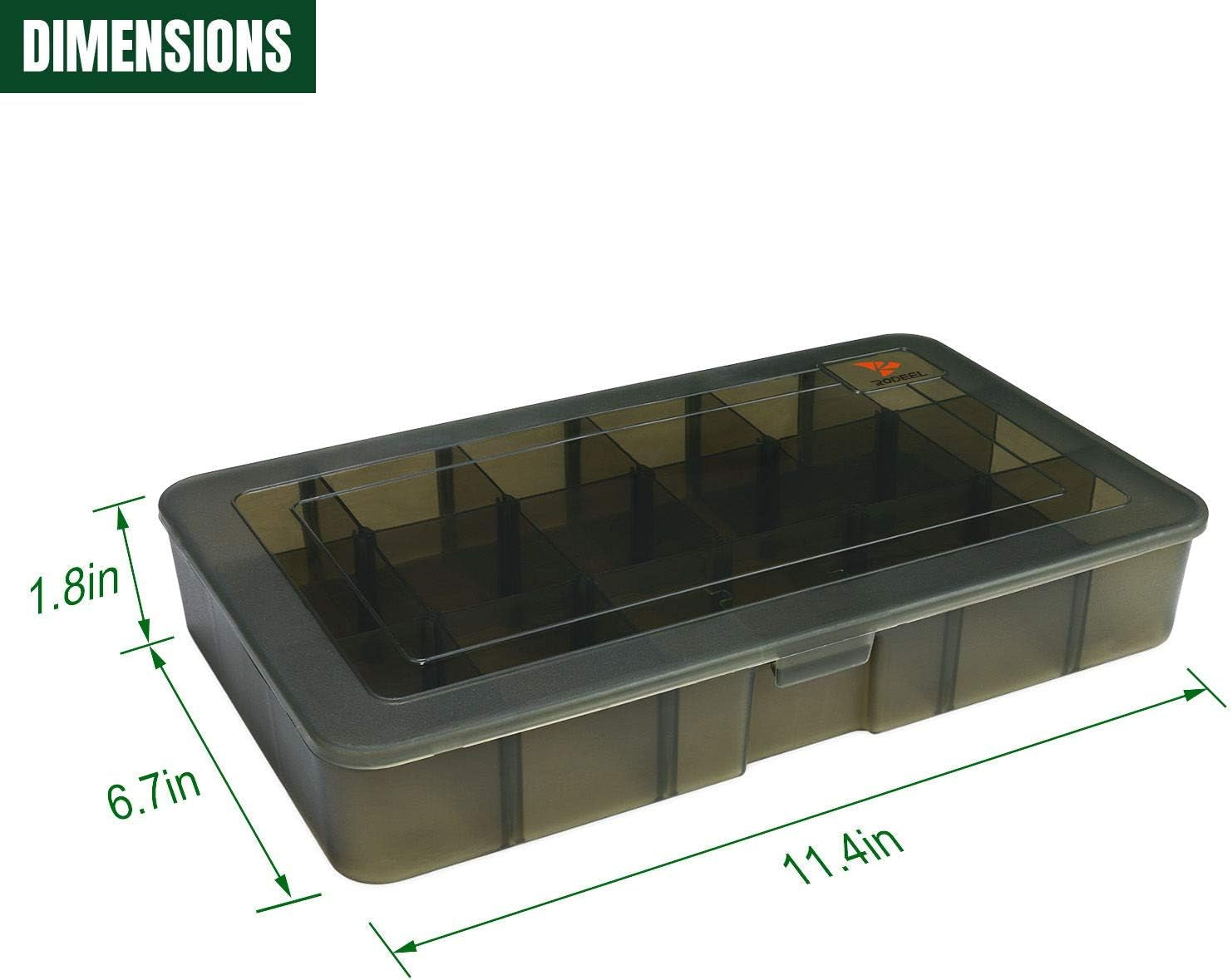 Rodeel Fishing Tackle Bags - Saltwater or Freshwater Fishing Bags with 4 Trays
