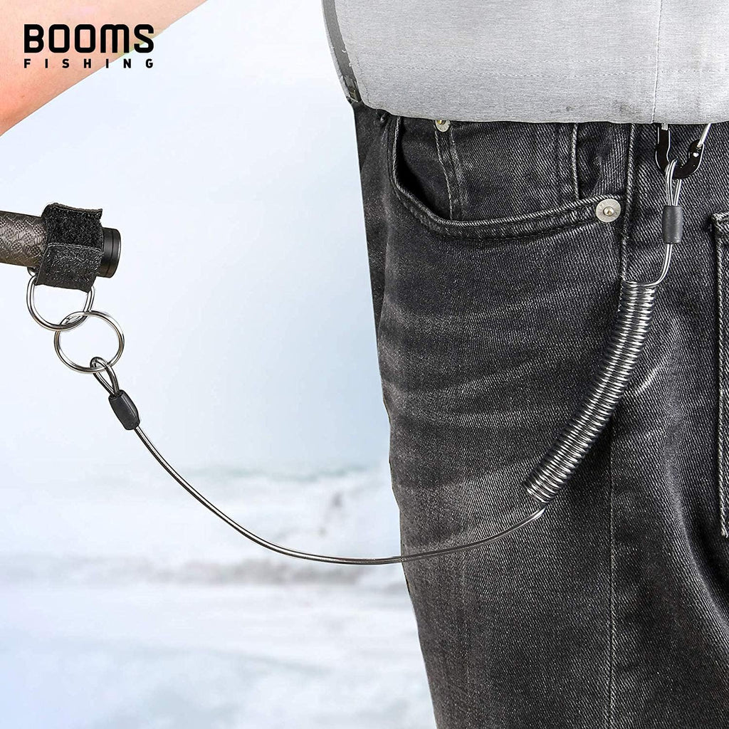Booms Fishing T01 Coiled Lanyards for Fishing Rods and Fly Fishing Nets