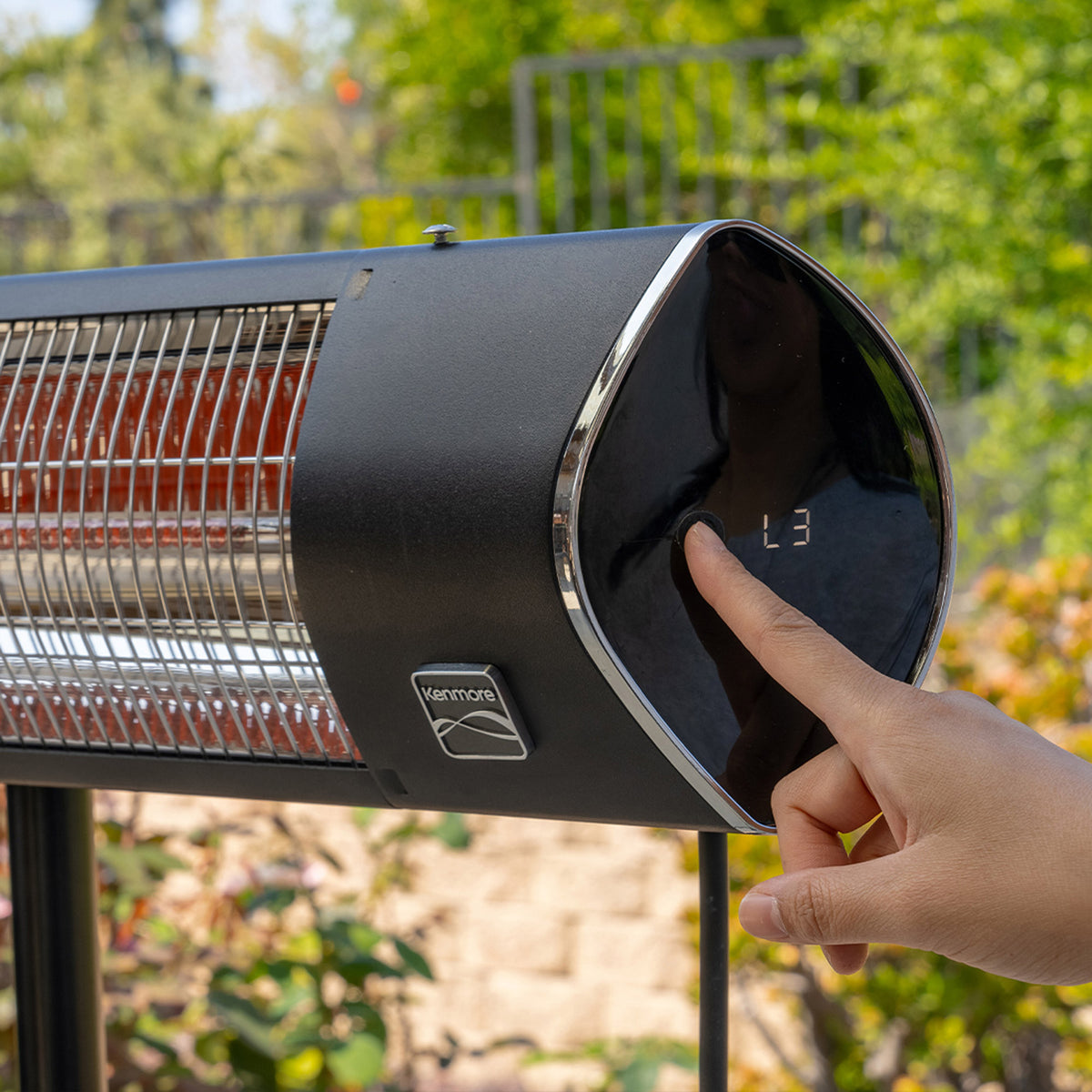 Kenmore Infrared Electric 1500W Carbon Portable Patio Heater with Tripod and Remote