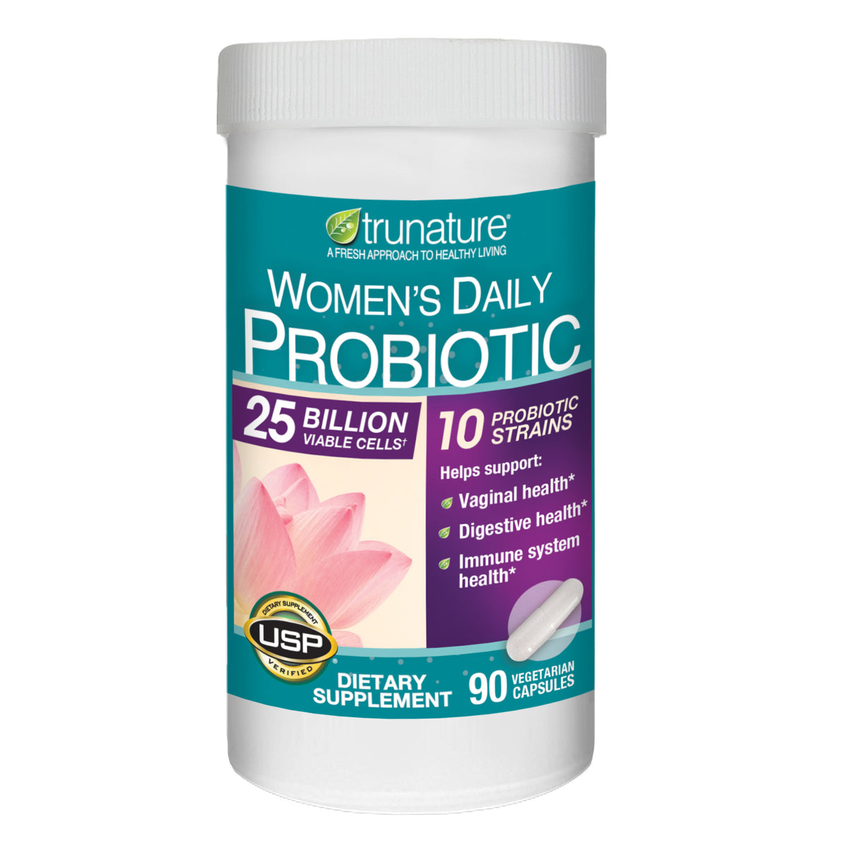 Trunature Women'S Daily Probiotic, 90 Vegetarian Capsules