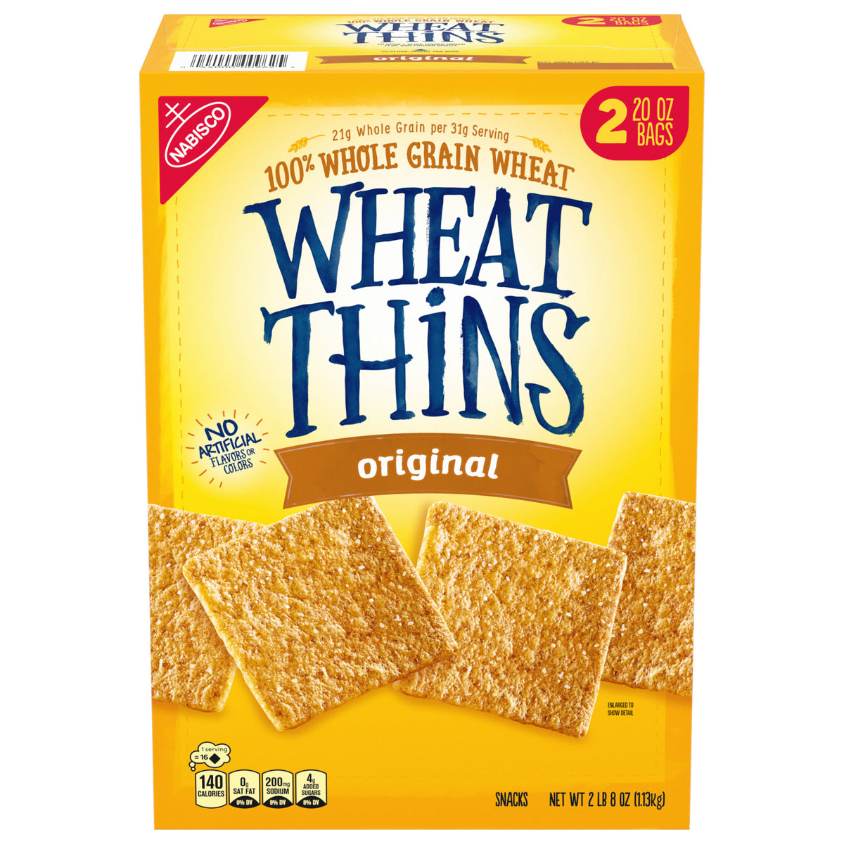 Wheat Thins Whole Grain Wheat Crackers, Original, 40 Oz