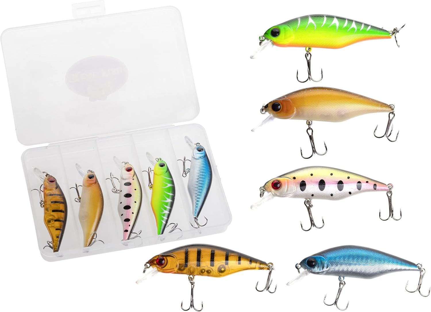 REAL FISH 7' Spinning Fishing Rod and Reel Combo Kit Portable Telescopic Pole Travel Freshwater Tackle Box Carbon Fiber Line Lures Hooks Carrier Bag Beginners
